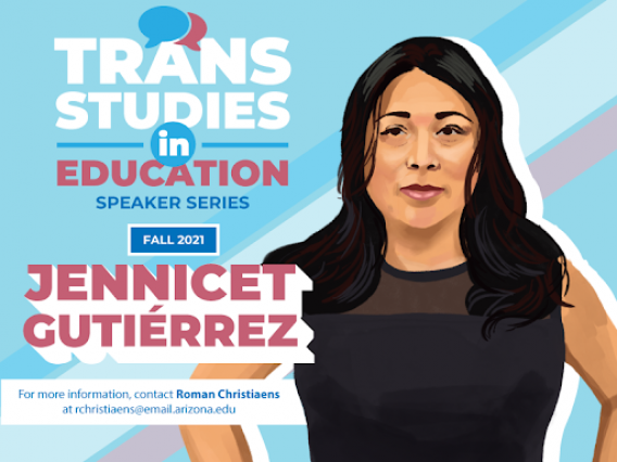 Trans speaker series flyer with a picture of Jennicet