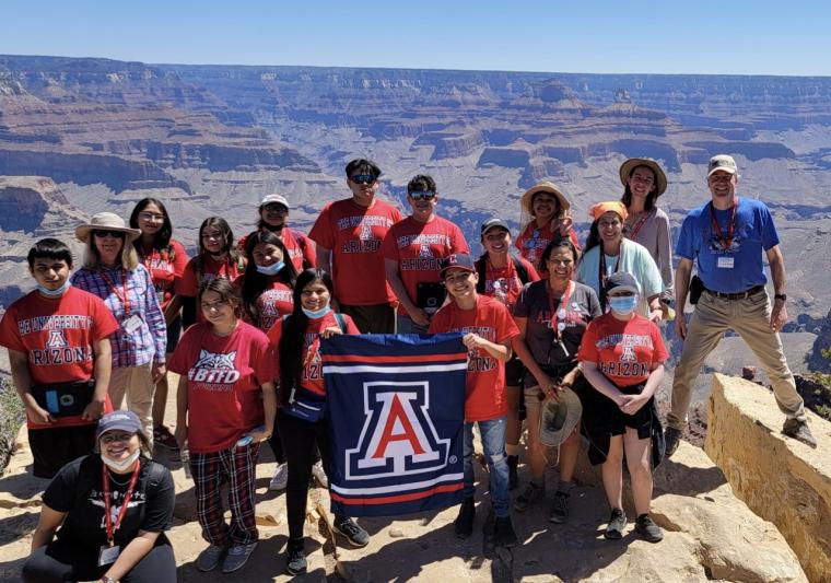 group photo in the grand canyon