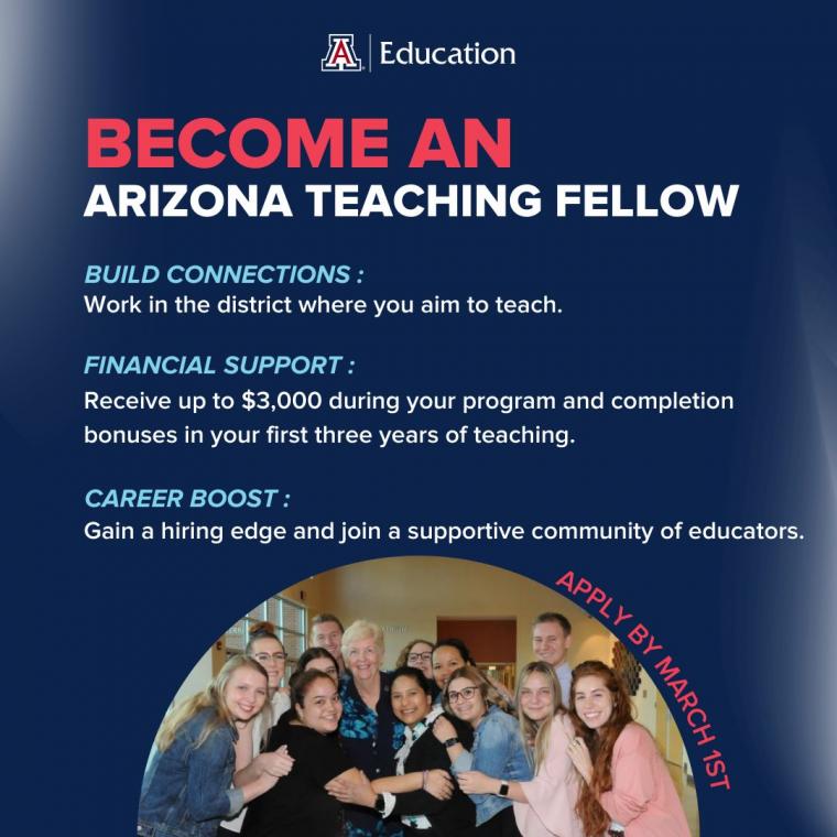 Become an az teaching fellow infographic