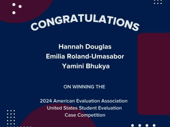 Congratulations to Hannah Douglas, Emilia Roland-Umasabor, and Yamini Bhukya