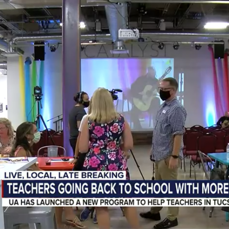 classroom full of people featured on news